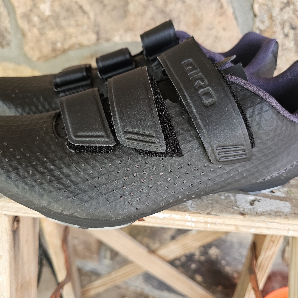 Giro Black Cycling Shoes with Velcro Straps